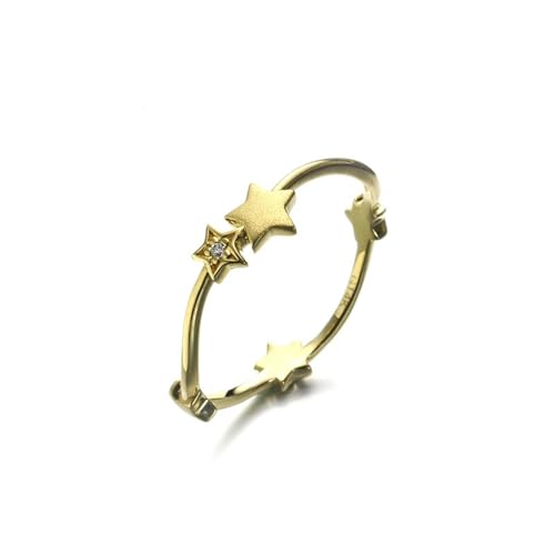 Wycian Ringe Gold 18K, Eheringe Gold Diamant Weiß Runde Form Größe 50 (15.9) für Damen Abschlussball von Wycian