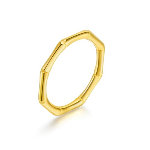 Wycian Trauringe Damen Einzeln, Edelstahl Ring Set Größe 57 (18.1) 2mm Bambusknoten Personalisiert für Mutter Vatertag von Wycian