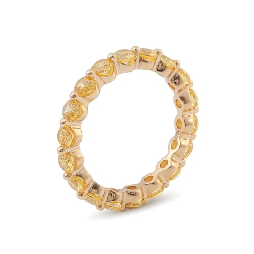 Wycian Vintage Ringe Wasserfest 14K Ring Gelb 14K Gold Moissanit Größe 47 (15.0) Beliebt für Schwester Weihnachten Personalisiert von Wycian