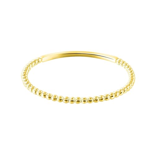 Wycian Zierlicher Ring Goldene Ringe Boho 9K Gelbgold Au375 Größe 53 (16.9) Vorsteckring für Lesben Klassisch Schmuck Geschenk von Wycian