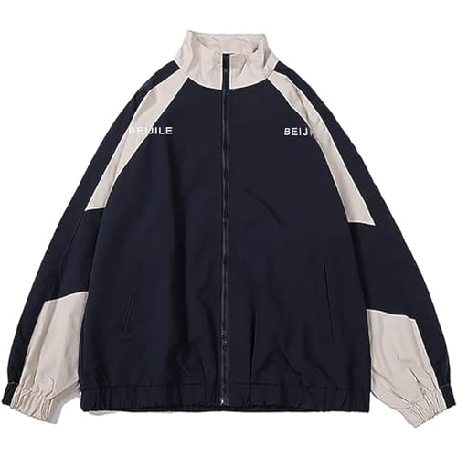 Wyeysyt Damen Y2k Jacke Reißverschluss Leichte Windbreaker Jacke Varsity Oversized Sport Jacke Y2k Kleidung 90er Jahre Jacke, 03blau, S von Wyeysyt
