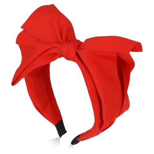 Rotes, modisches Damen-Stirnband mit Knoten, Kopfband für Damen und Mädchen, Haarpflege, exquisite geknotete Stirnbänder für Damen, Stirnband mit doppelter Schicht, Haar-Accessoires von Wyjuan