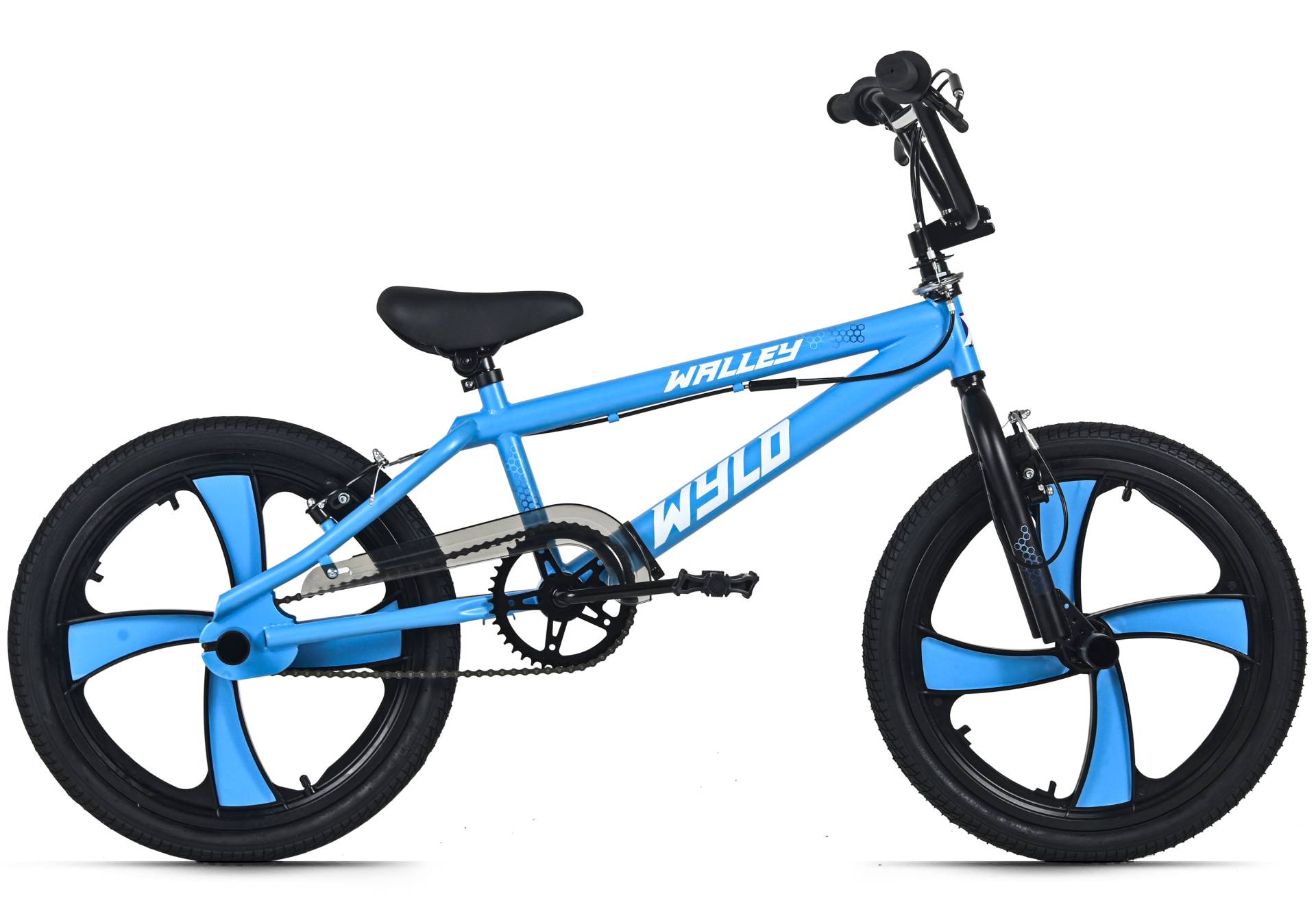WYLD BMX-Rad "Walley Blau 360 Rotor 2 Pegs Kinder BMX ab 7 Jahre" 1 Gang ohne Schaltung von Wyld