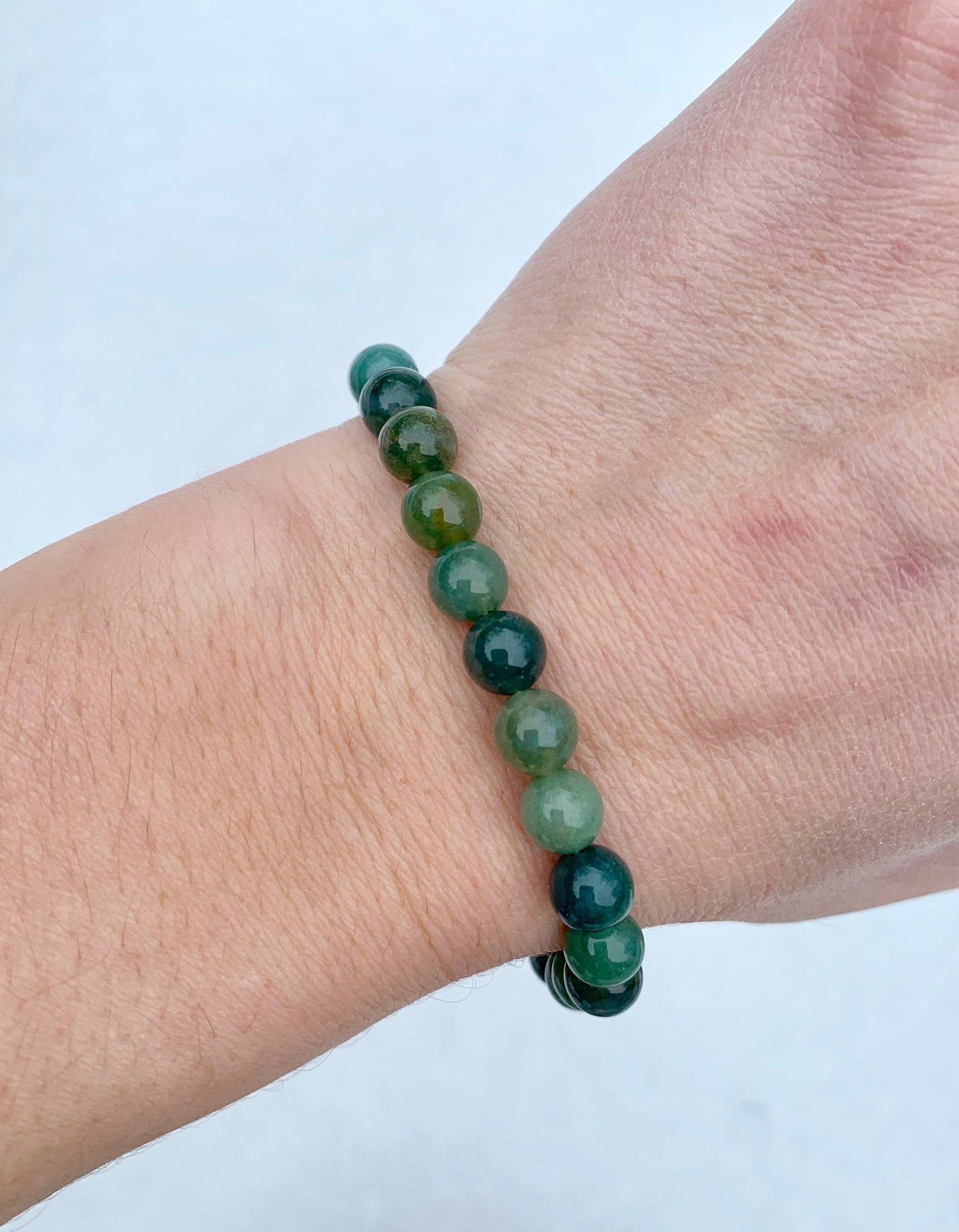 Handgemachte Edelstein Armband - Perlenarmband Unisex Armband-Natürliche Steine Stapeln von WyloHandmadeDesigns