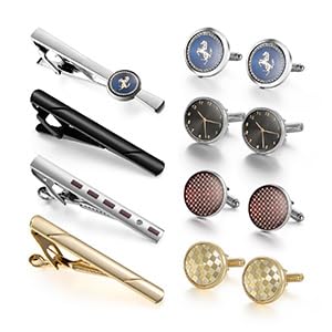 UJOY Manschettenknöpfe und Nieten, Herren-Manschettenknöpfe, Schmuck, goldene Hemdknöpfe mit Manschettenknopf-Box, schwarzes Poliertuch von Wynameleri