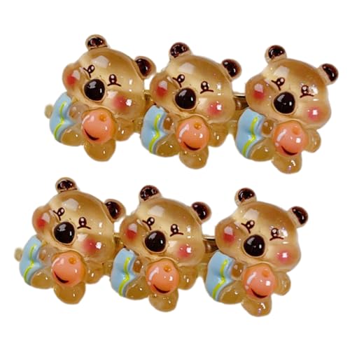 1Pair Cartoon Harze Haarclip Schöne Tiermuster Haare Barrettes Kinder Haarnadel Für Alltägliche Outfits Harze Haare Clip von Wynrzyj
