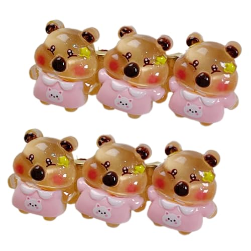 1Pair Cartoon Harze Haarclip Schöne Tiermuster Haare Barrettes Kinder Haarnadel Für Alltägliche Outfits Harze Haare Clip von Wynrzyj