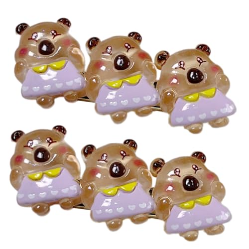 1Pair Cartoon Harze Haarclip Schöne Tiermuster Haare Barrettes Kinder Haarnadel Für Alltägliche Outfits Harze Haare Clip von Wynrzyj