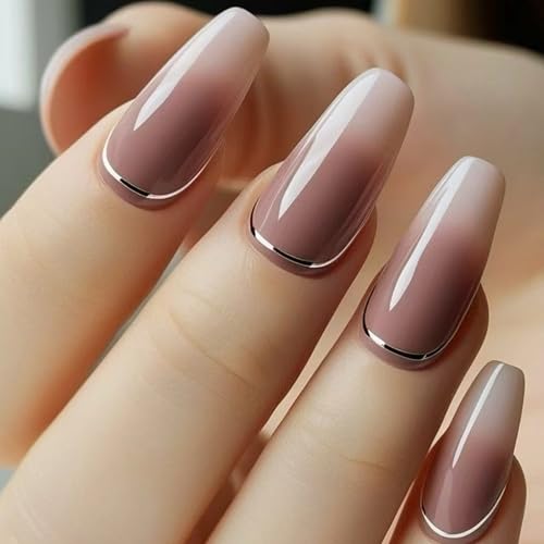 24pcs Coffin Press Auf Nägeln Ballerinas Omber Gefälschte Nägel Glänzende Gefälle Falsche Nägel Acrylkleber Auf Nägeln Für Frauen Acrylklessing Auf Nagel Für Frauen Klar 24pcs Coffin Press Auf Nägeln Ballerinas Omber Gefälschte Nägel Glänzende Gefälle Falsche Nägel Acrylkleber Auf Nägeln Für Frauen Acrylklessing Auf Nagel Für Frauen Klar von Wynrzyj