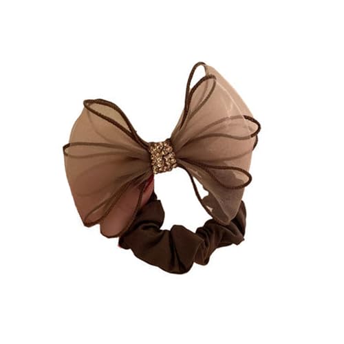 Dehnbares Mesh Bögen Haarbindungen Modische Accessoires Elengat Haarstücksrunchies Für Mädchen Teenager Workouts Partys Haarzubehör Mit Bögen von Wynrzyj