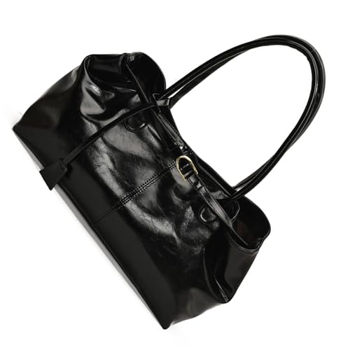Frauen Achselbeutel Retro Handtasche All Matching ABARM BAG TOP GRUND GLEICH PUSSENTAGE GROSSE CAPAPATION DERULDENTANGEN Damen Umhängetasche PU Leder Achselhöhle Große Kapazität Handtasche Für Den von Wynrzyj