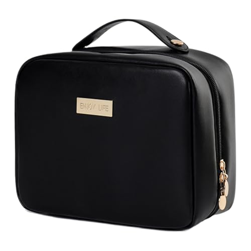 Kosmetische Tasche Große Kapazität Toilettenbeutel Reisen Make Up PU Leder Kosmetik Organisatoren Strand Für Frauen Und Mädchen Große Kapazität Reisen Toilettenkoffer PU Leder Make Up Strand von Wynrzyj