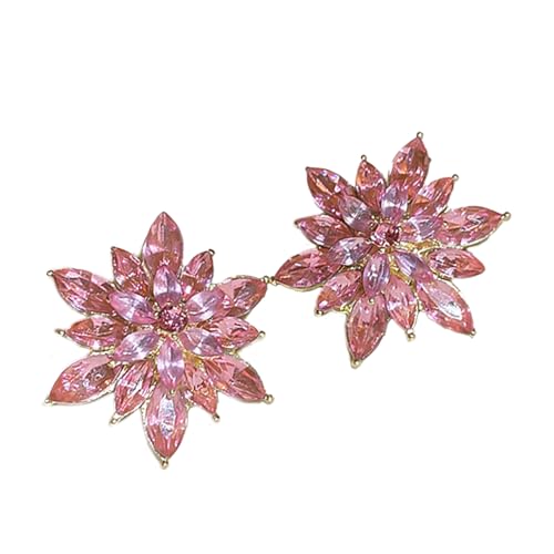 Mehrschichtige Strasssteine ​​Blumenohrringe Zirkon Mit Blumenohrohrschern Schmuckvergütung Accessoire Für Frauen Engagement Studs von Wynrzyj