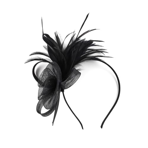 Mesh Stirnband Elegant Hohe Schädel Haarband 1920er Gefiederte Haarhoop Für Frauen Cocktails Party Haare Formen Ornament von Wynrzyj