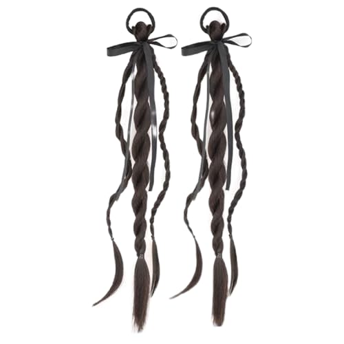 Pferdeschwanzgeflecht Haarverlängerung Für Frauen Mädchen Schnellfrisur Perücken Geflecht Haarband Mit Hitzebeständigen Synthetischen Fasern von Wynrzyj