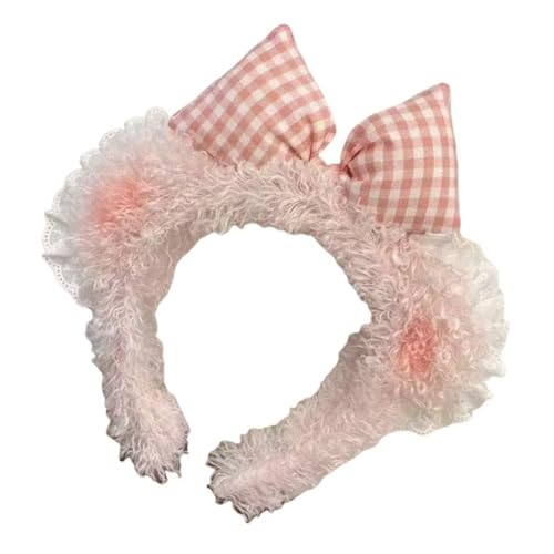 Plüsch Bärenohr Stirnband Für Frauen Mädchen Mit Bowknot Geburtstagsfeier Versammeln Kopfstückschule Event Accessoire Hairhoop von Wynrzyj