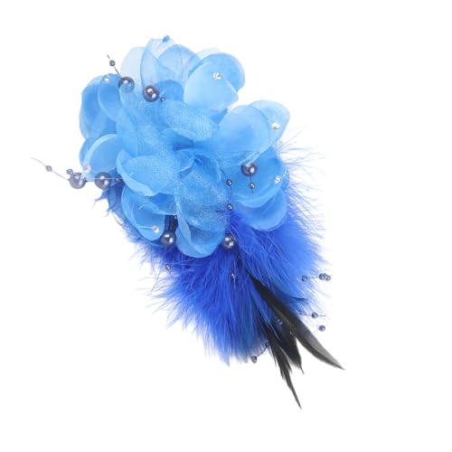 Plumage Und Blumenbrosche Synthetischer Stoff Quick Clip Design Wasserdichte Mode Pin Perfekt Für Geschäftsessenfeiern Elegante Federblumen Brosche von Wynrzyj