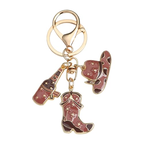 Retro Styles Alloy Cowgirls Boot Keychain Tasche Charme Keyring Taschen Anhänger Für Rucksäcke Und Koffer Abenteuer Tasche Charme von Wynrzyj