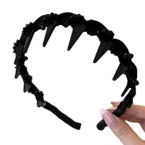 Sekt Strasssteine Velvets Stirnbänder Mit Wellenhaftem Muster Sicheres Grip Fashion Hair Accessoire Für Party Daily Wear Elegante Party Haarzubehör von Wynrzyj