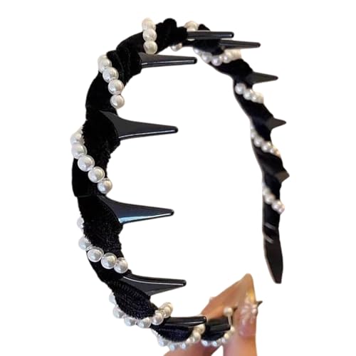 Sekt Strasssteine Velvets Stirnbänder Mit Wellenhaftem Muster Sicheres Grip Fashion Hair Accessoire Für Party Daily Wear Elegante Party Haarzubehör von Wynrzyj