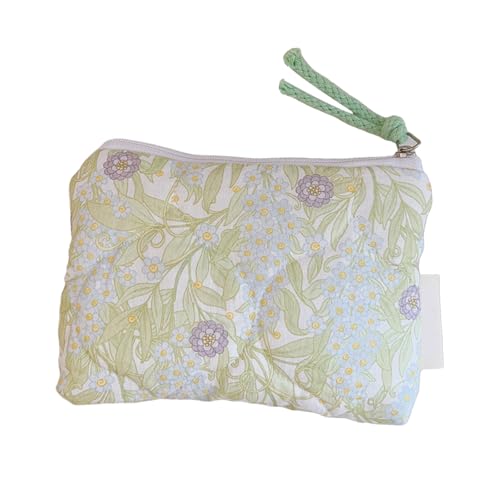 Stilvolle Baumwollblumen Toilettenbeutel Für Damen Bequeme Reißverschlüsse Make Up Hülle Kosmetische Kosmetik Organisiert Für Reise Handheld Beauty Bag von Wynrzyj