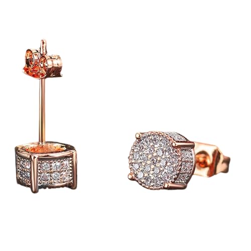 Strahlende Runde Ohrringe Glitzerner Kupferohrschmuck Vielseitige Ohrenstifte Für Den Täglichen Gebrauch Und Spezielle Unisex Design Elegante Ohrringe von Wynrzyj