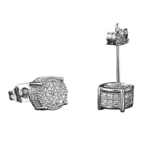 Strahlende Runde Ohrringe Glitzerner Kupferohrschmuck Vielseitige Ohrenstifte Für Den Täglichen Gebrauch Und Spezielle Unisex Design Elegante Ohrringe von Wynrzyj