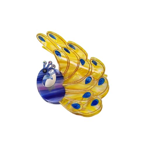 Übergroße Pfauen Geformte Haarklauen Clip Frauen Mädchen Haarzubehör Mode Haargrip von Wynrzyj