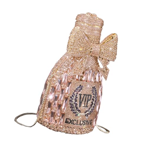 Wynrzyj Auffällige Handtasche Rassonstones Abendtasche In Champagnerflaschen Cocktail Party Umhängetasche Für Modische Frauen Stilvolle Frauen Clutch von Wynrzyj