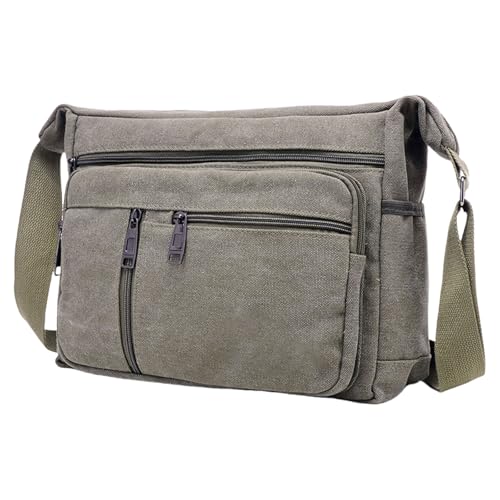 Wynrzyj Canvas Crossbody Tasche Für Männer Lässig Umhängetasche Mit Großer Kapazität Multi Layer Satchel Reisen Und Arbeiten Modezubehör Männer von Wynrzyj