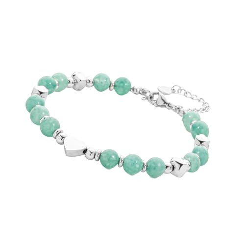 Wynrzyj Echtes Steinperlen Armband Mehrere Farben Unisex Armband Komfort Fit Schmuck Für Tägliche Kleidung Stilvolles Accessoires Buntes Steinstapelarmband von Wynrzyj