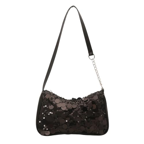 Wynrzyj Einzigartige Metallische Umhängetasche Multi Funktionaler Kettengriff Praktische Unterarmtasche Kratzfeste Tägliche Begleitbeutel Trendy Unterarmtasche von Wynrzyj