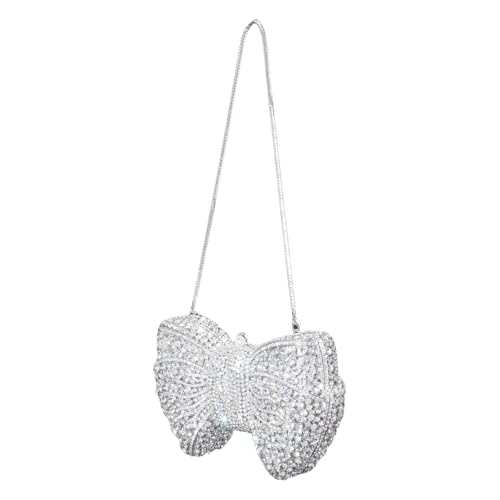 Wynrzyj Elegante Strassstiche Bowknot Partyhandbag Mit Kettenband Mode Frauen Abend Geldbeutel Crossbody Umhängetasche Tasche Tasche von Wynrzyj