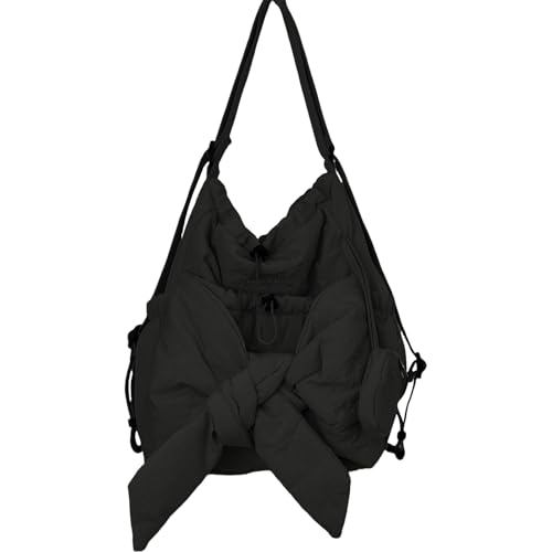 Wynrzyj Eleganter Schmetterlingsbögen Nylon Rucksack Geräumiges Interieur Mit Mehreren Taschen Stilvoller Frauen Daypack Für Organisation Casual Daypack von Wynrzyj