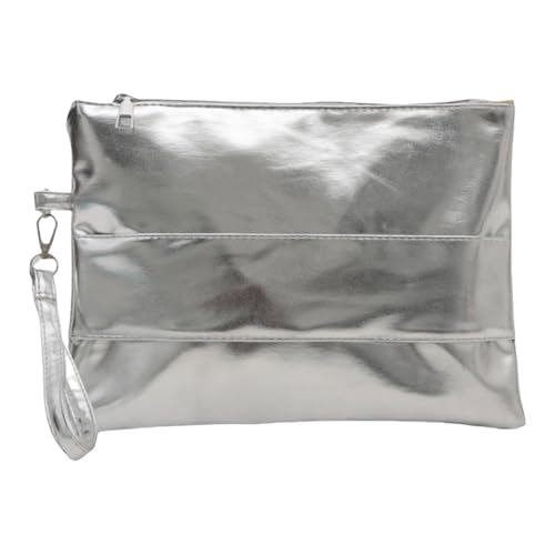 Wynrzyj Frauen Klassisches Schinser Metallischer Armbandhülle Umschlagbeutel PU Leder Reißverschlüsse Clutches Handtasche Geldbörse Für Einkaufsreisen Freizeit Formelle Abend Clutch Tasche von Wynrzyj