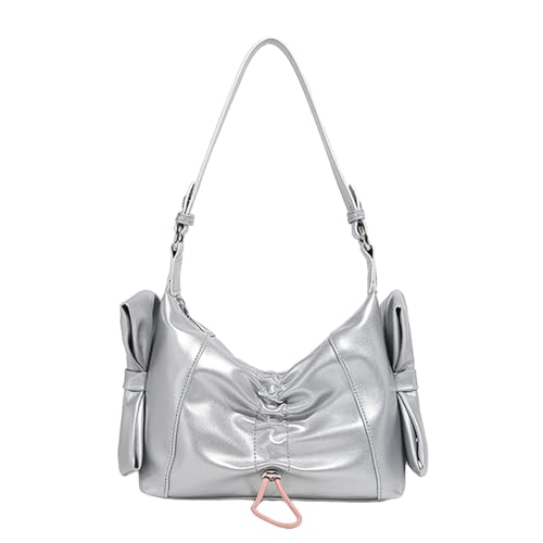 Wynrzyj Frauen Umhängetasche Süße Bögen Achsel Ästhetische Handtasche All Matching Unterarm Satchel Geldbörse Für Alltägliche Frauen Mode PU Leder Unterarm Süße Bögen Schulter Schulter von Wynrzyj