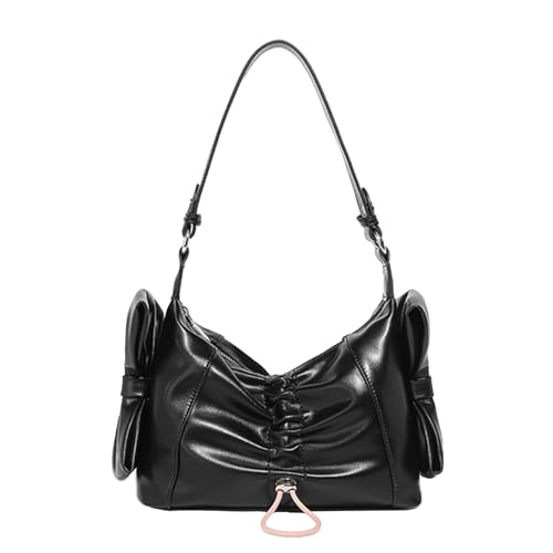 Wynrzyj Frauen Umhängetasche Süße Bögen Achsel Ästhetische Handtasche All Matching Unterarm Satchel Geldbörse Für Alltägliche Frauen Mode PU Leder Unterarm Süße Bögen Schulter Schulter von Wynrzyj