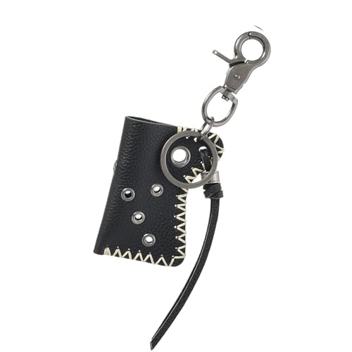 Wynrzyj Handgefertigter Leder Leichter Schlüsselhalter Retro Designs Lederschlüsselkette Mit Schutzheller Für Modeliebhaber von Wynrzyj