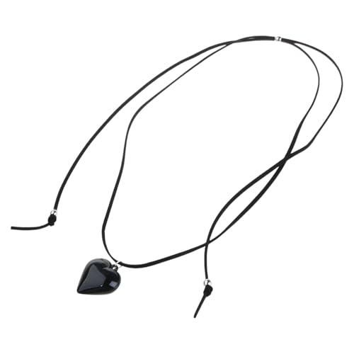 Wynrzyj Harzhärke Mit Velvets Ribbon Verstellbare Länge Neckchain Eckfange Halskette Schmuck Für Modische Frauen Herzhalshalskette Halskette von Wynrzyj