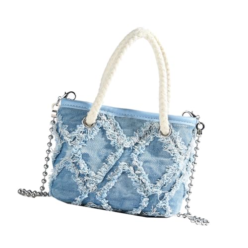 Wynrzyj Koreanische Stile Perlen Kette Crossbody Schulterbetttasche Top Destierte Quasten Kleine Handtasche Für Frauen Und Kinder Distelte Quasten Handtasche von Wynrzyj