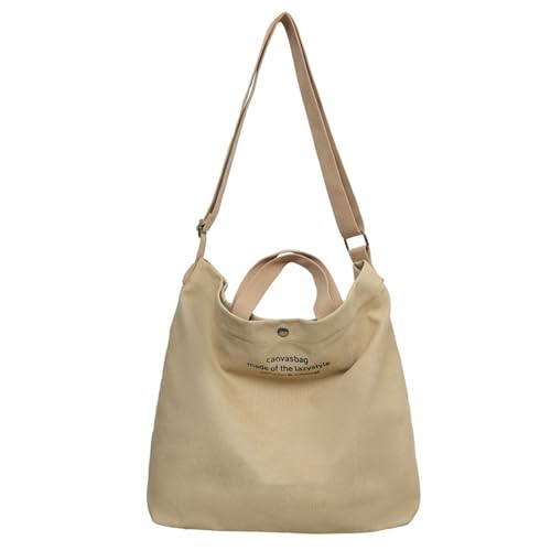 Wynrzyj Multifunktionaler Leinwand Umhängetasche Mit Großer Kapazität Für Unisex Schüler Buchen Schulsbeutel Travel Crossbody Handtasche Verstellbare Gurtlänge von Wynrzyj