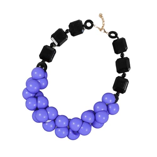 Wynrzyj Perlen Halskette Retro Multilayer Ethnic Schmuck Tragbares Harzfest Accessoire Für Frauen Tragbare Harz Perlen Halskette von Wynrzyj