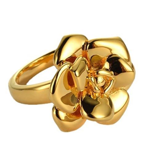 Wynrzyj Raffinierte 18k Gold Tonblumenringe Mit Blumen Die Exquisite Ringe Mit Blumen Und Rosenverzierer Ausführlichen von Wynrzyj