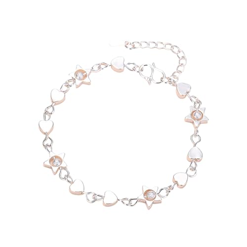 Wynrzyj Schmetterling Herz Charme Verstellbares Armband Handgelenk Kette Geburtstagsgeschenk Für Frauen Mädchen Teenager Tochter Schwester Freund Butterfly Star Bangle Für Frauen von Wynrzyj