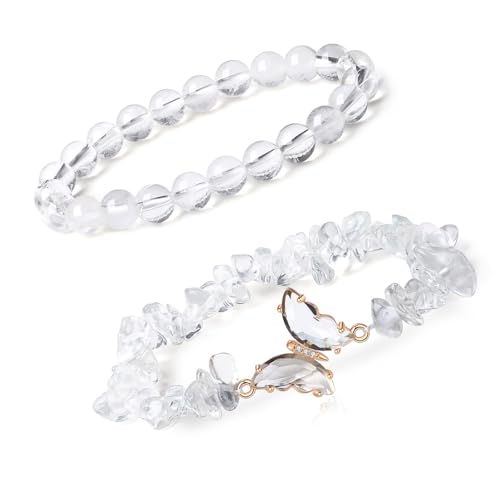 Wynrzyj Sprudeln Schmetterling Anhänger Armbänder Zarte Kristall Perlen Schmetterlingsarmband Ensembles Geschenk Für Trendsetters Verstellbare Handgelenksgröße von Wynrzyj
