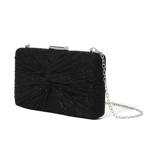 Wynrzyj Stilvolle Abendtasche Für Damenketten Gurt Schulter Taschen Handtaschen Crossbody Taschen Für Nachtleben Und Bankette Schwarzer Abendessen Tasche von Wynrzyj