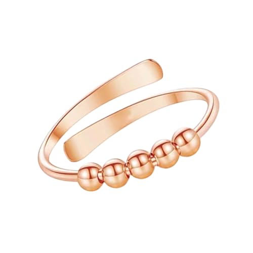 Wynrzyj wasserdichte Einfache Dating Ringe Verstellbarer Offener Finger Rotierender Perlen Schmuck Für Party Und Tägliche Verschleißmodemperlen Geeignet von Wynrzyj