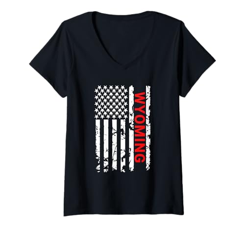 Damen Wyoming Herren & Damen T-Shirt mit V-Ausschnitt Damen Wyoming Herren & Damen T-Shirt mit V-Ausschnitt von Wyoming USA Apparel