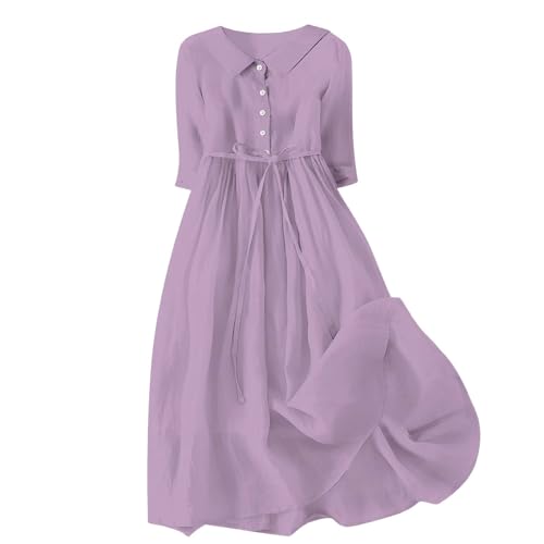 Blusenkleid Damen Baumwolle Leinen Kleider Leinenkleid Halb Knopf Kurzarm Kleid Casual Sommer Boho Maxi Kleid Strandkleid Elegant Shift Kleider Smocked Strand Büro Kleid Vintage Abend Party Kleid Blusenkleid Damen Baumwolle Leinen Kleider Leinenkleid Halb Knopf Kurzarm Kleid Casual Sommer Boho Maxi Kleid Strandkleid Elegant Shift Kleider Smocked Strand Büro Kleid Vintage Abend Party Kleid von Wyongtao