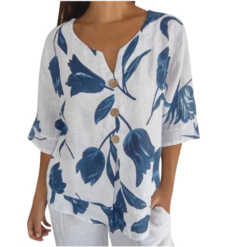Leinenbluse Damen Bluse Damen Sommer Tunika V-Ausschnitt Große Größen Blusenshirt Damen Langarmshirt Leinen Baumwolle Hemd Oberteile Shirt Musselin Bluse Leinenbluse Damen Bluse Damen Sommer Tunika V-Ausschnitt Große Größen Blusenshirt Damen Langarmshirt Leinen Baumwolle Hemd Oberteile Shirt Musselin Bluse von Wyongtao